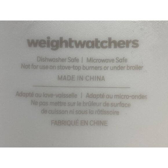Weightwatchers White Plate With Gray Dot Pattern - Dishwasher & Microwave Safe - Picture 3 of 3